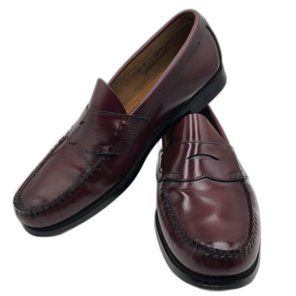 Weejuns GH Bass & Co Men's Burgundy Leather Slip On Penny Loafers 12D Preppy - Picture 4 of 12